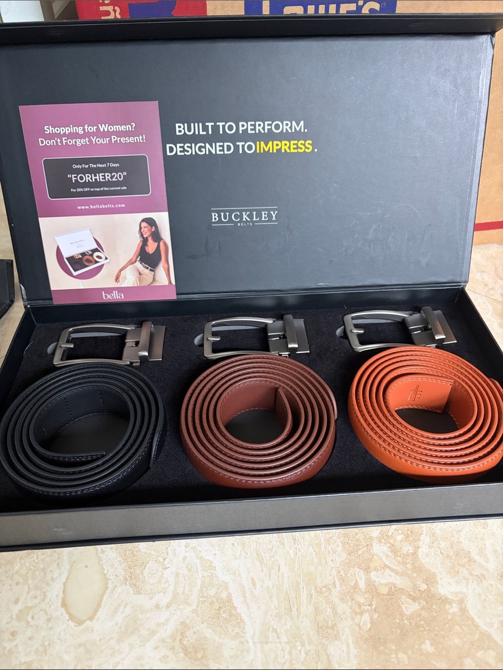 Buckley Interchangeable Belt Set -/Black/Dark Brown/ Light Brown